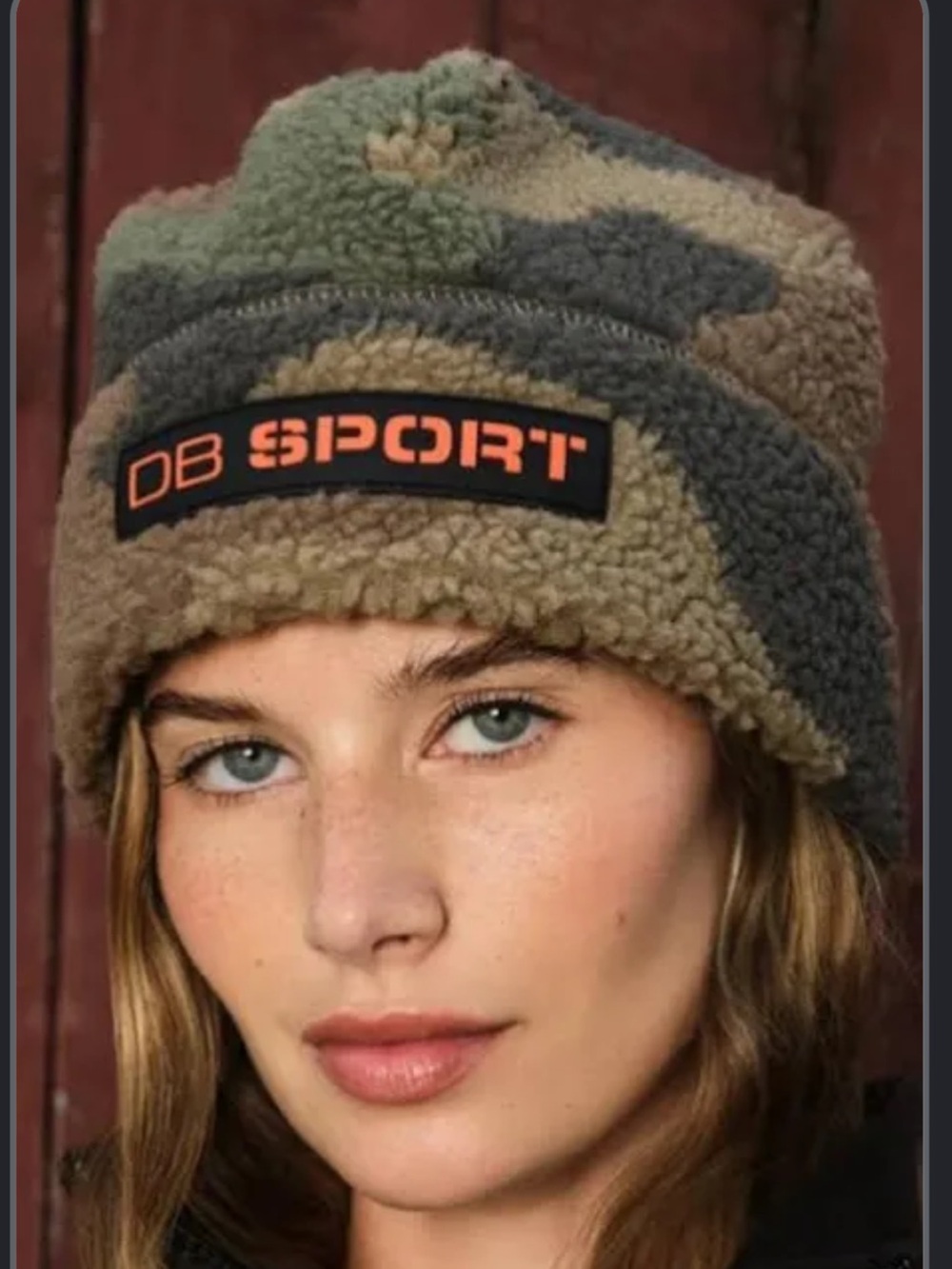 Dairy Boy Camo Sherpa Beanie - Olive/Gray